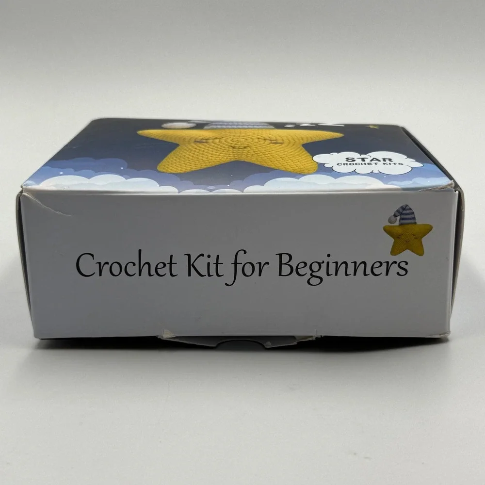 ekaus Star Crochet Kit for Beginners Yellow Sleeping Star Amigurumi DIY‎ Art
